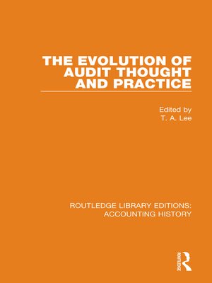 cover image of The Evolution of Audit Thought and Practice